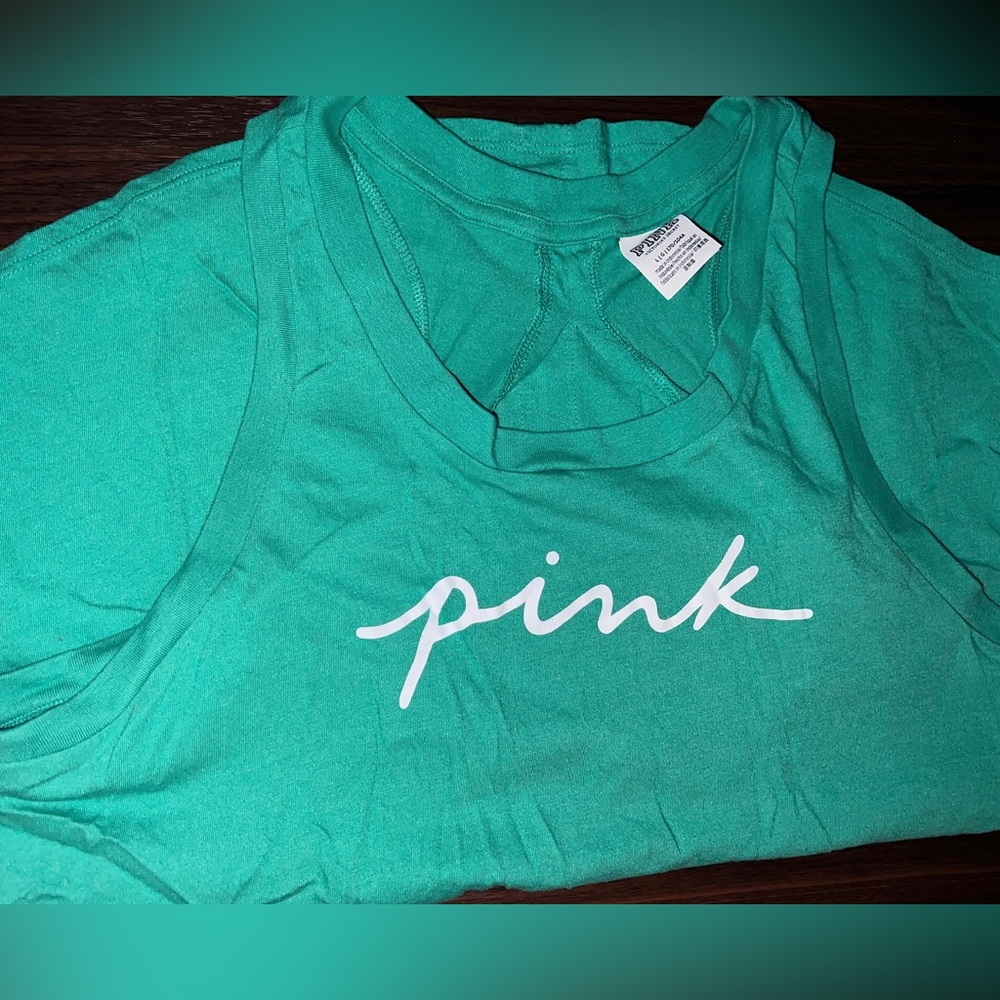 PINK L Knit Racerback Perfect Tank Top